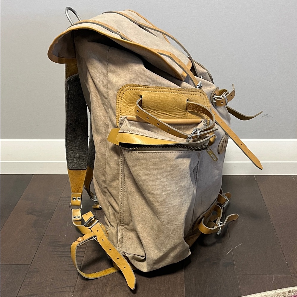 Lafuma Canvas and Leather Vintage Backpack - Picture 2 of 16